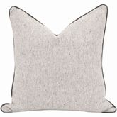 Not So Basic 22" Pillow in Howell Gray Fabric & Dark Dove Gray Velvet 7202-22.HNAT/DDOV (Set of 2)